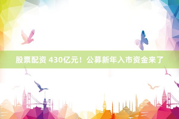 股票配资 430亿元！公募新年入市资金来了